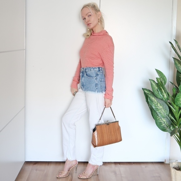 Gap Turtleneck Cowl Neck Striped Sweater Pullower - Picture 7 of 8